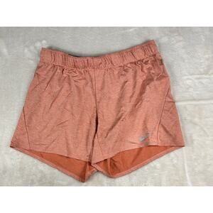 Nike Dri-Fit Women's Med 5” Light Peach Training Shorts CQ0057-606 Fold Over